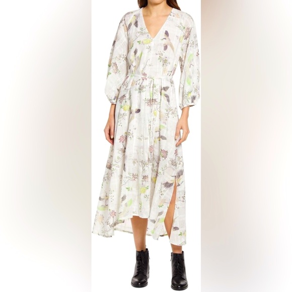 All Saints Dresses & Skirts - 🕊️ALL SAINTS🕊️ US 6 Floral White Dress